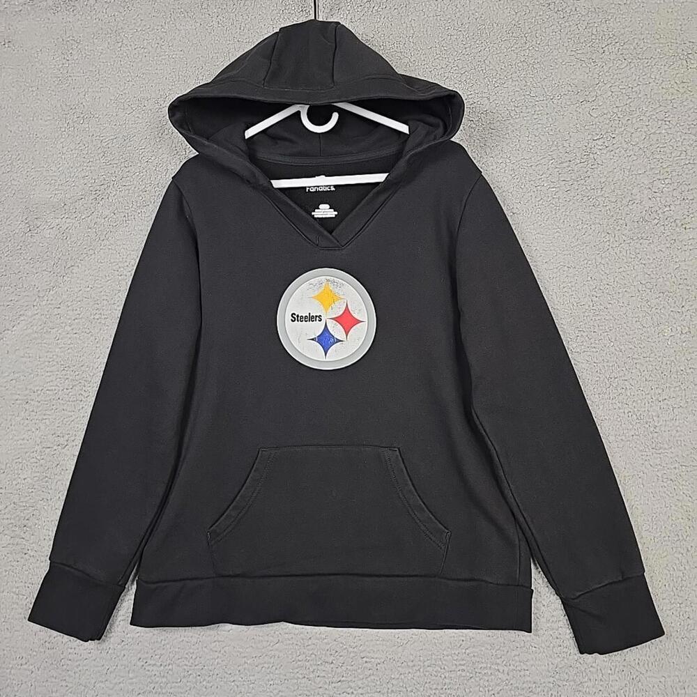 PITTSBURGH STEELERS Hoodie Size L Sweatshirt  FANATICS Watt #90 PRO LINE NFL
